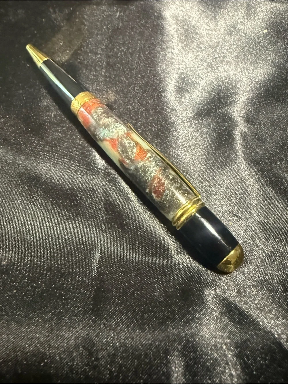 Sierra Style Ballpoint Pen in Mosaic colors and Gold Finish &Parker Style Ink